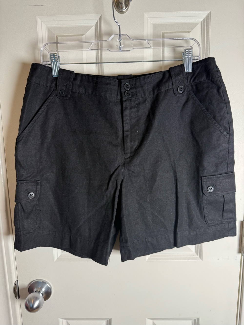 Ralph Lauren Black Cargo Shorts- Cotton & Linen